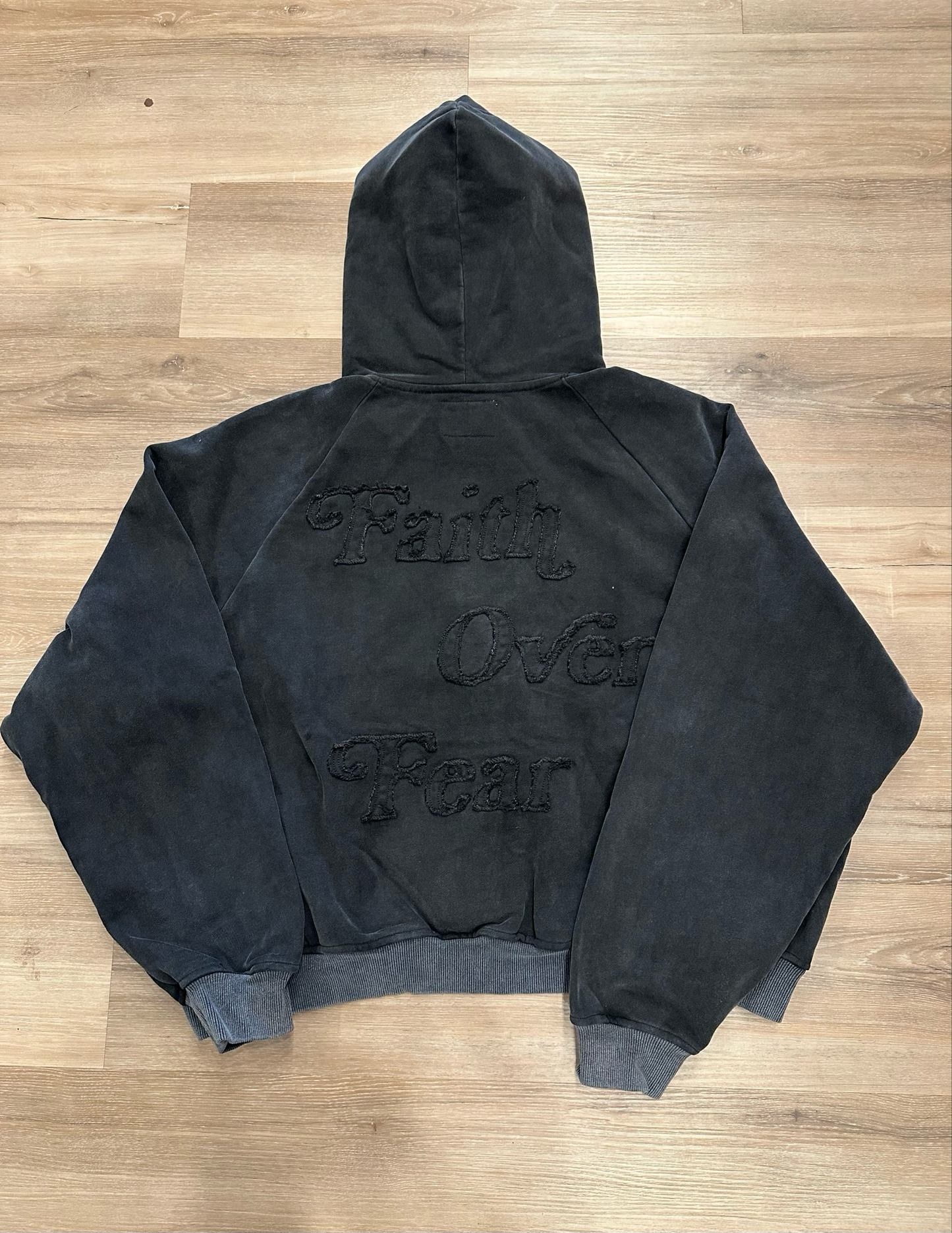 Only Way Studios 'Faith Over Fear' Hoodie Black Size Medium Brand New