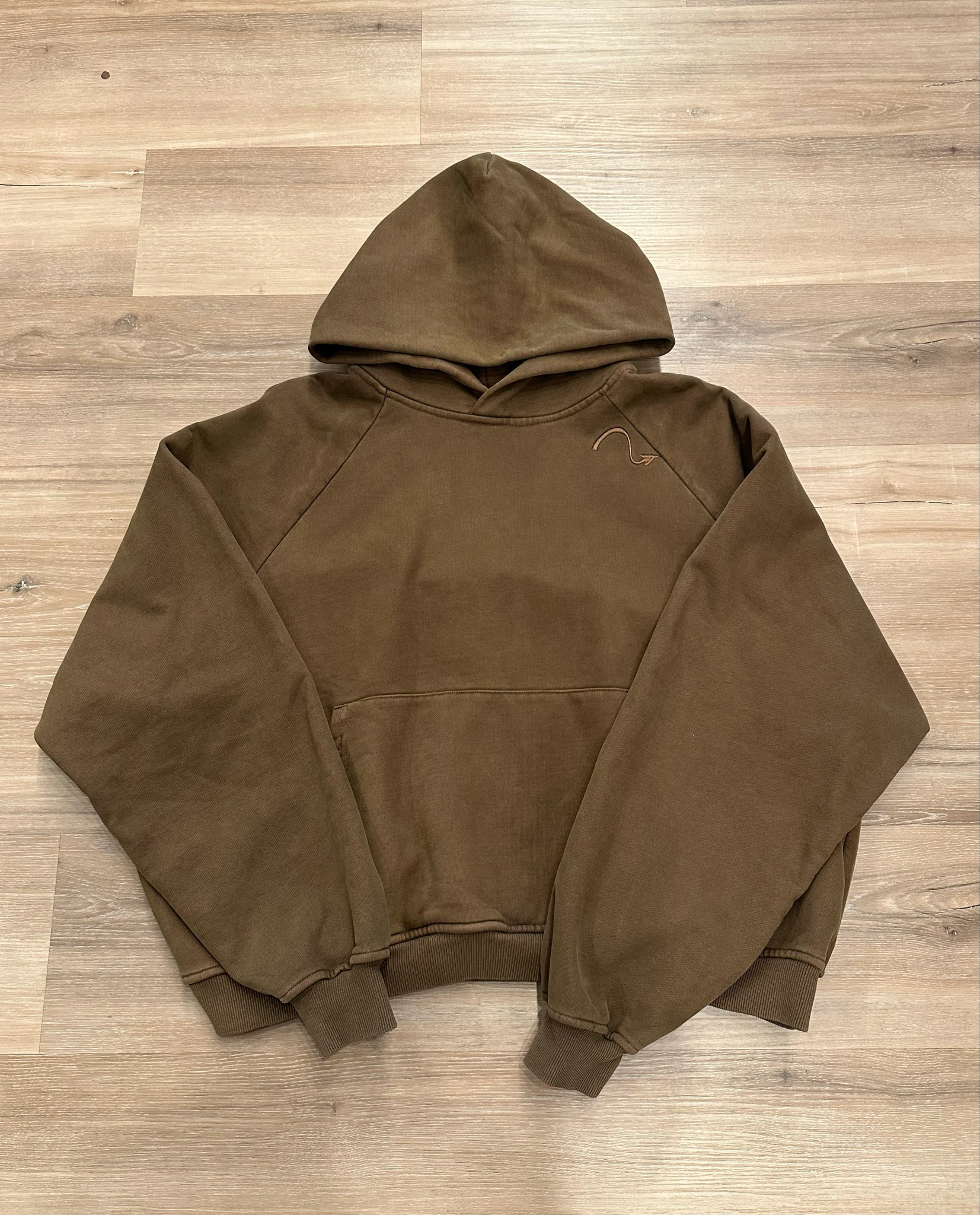 Only Way Studios 'Faith Over Fear' Hoodie Mocha Size Large Brand New