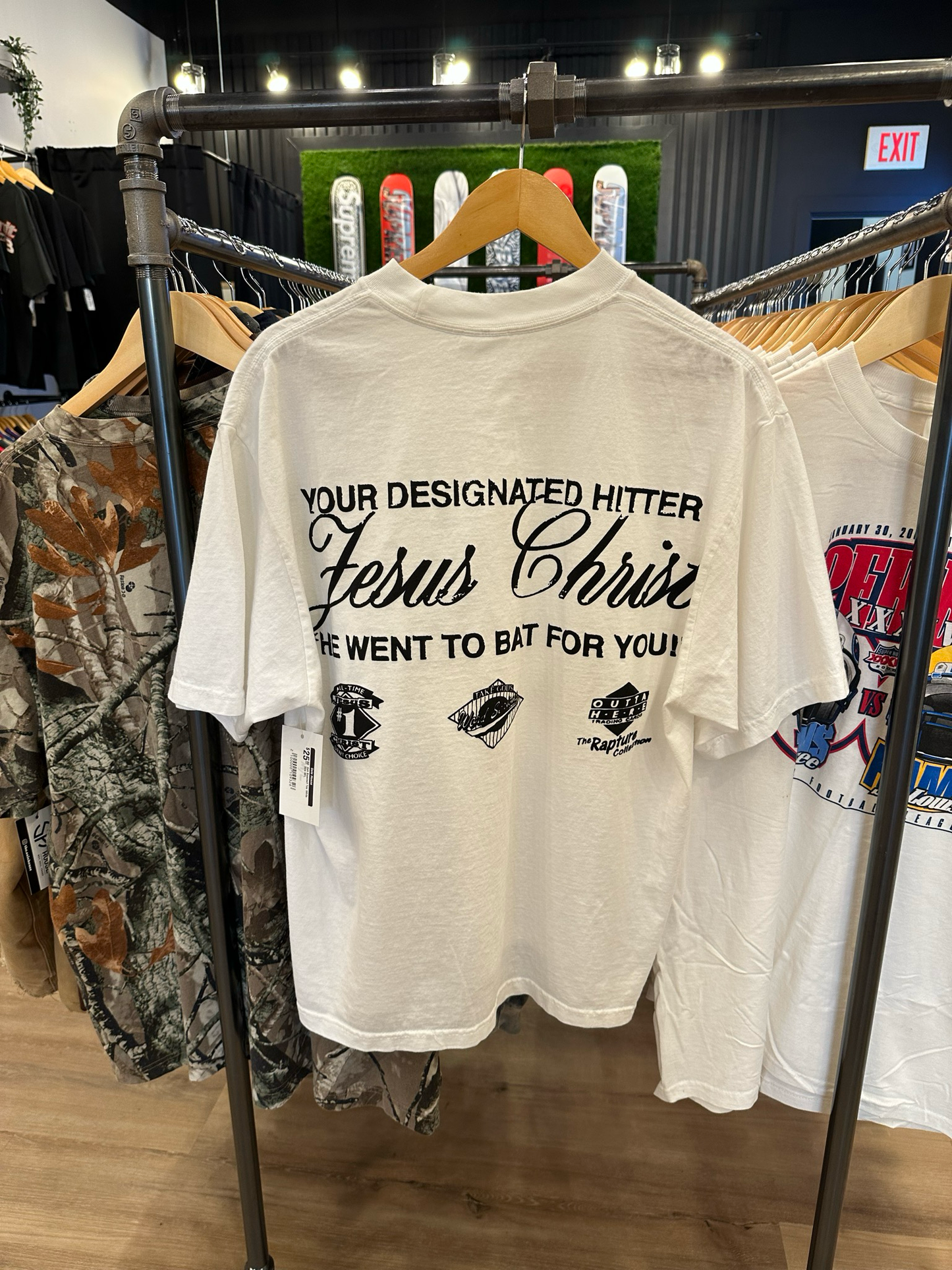 Ash Baseball Tee White Size M/L