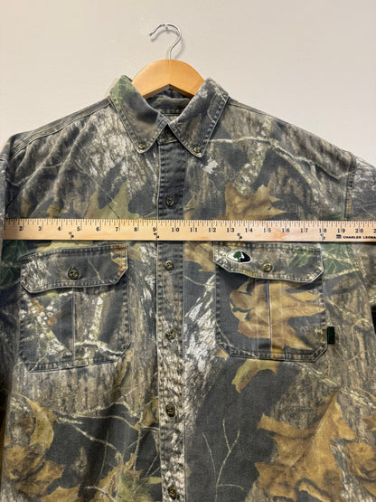 Mossy Oak Camo Button Down Size Large Vintage
