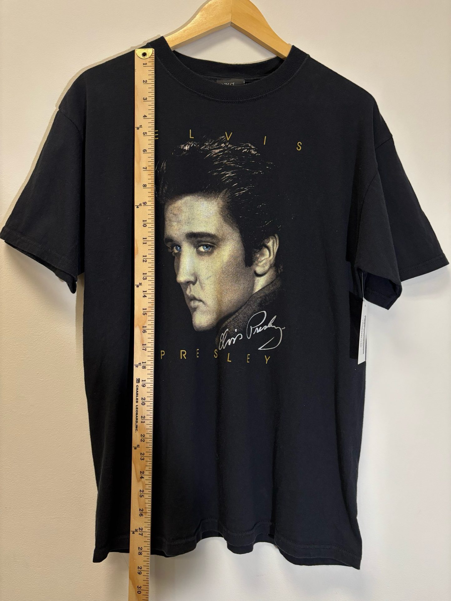 Elvis Big Head Tee Black Size Large Vintage