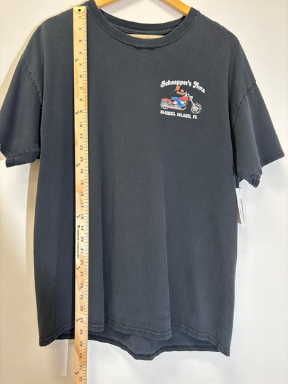 Biker Schnappers Tee Black Size Large Vintage