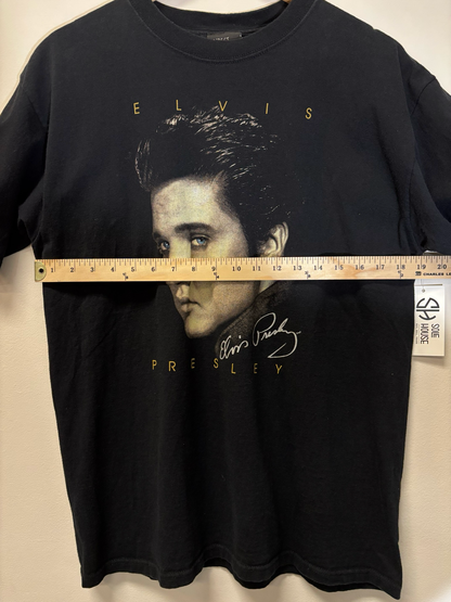 Elvis Big Head Tee Black Size Large Vintage