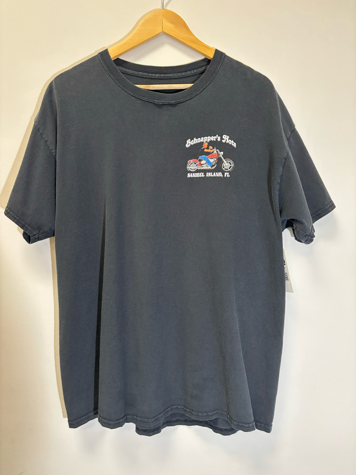 Biker Schnappers Tee Black Size Large Vintage