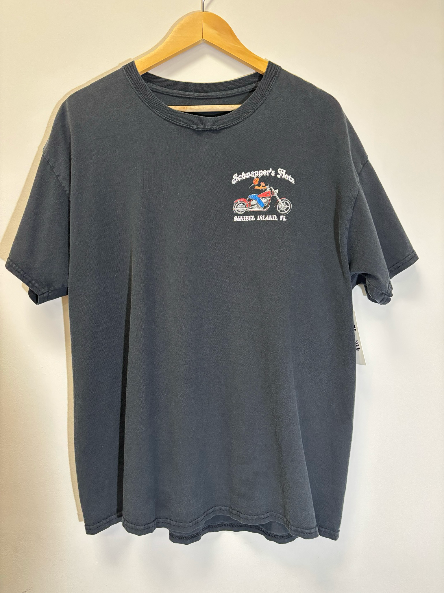 Biker Schnappers Tee Black Size Large Vintage