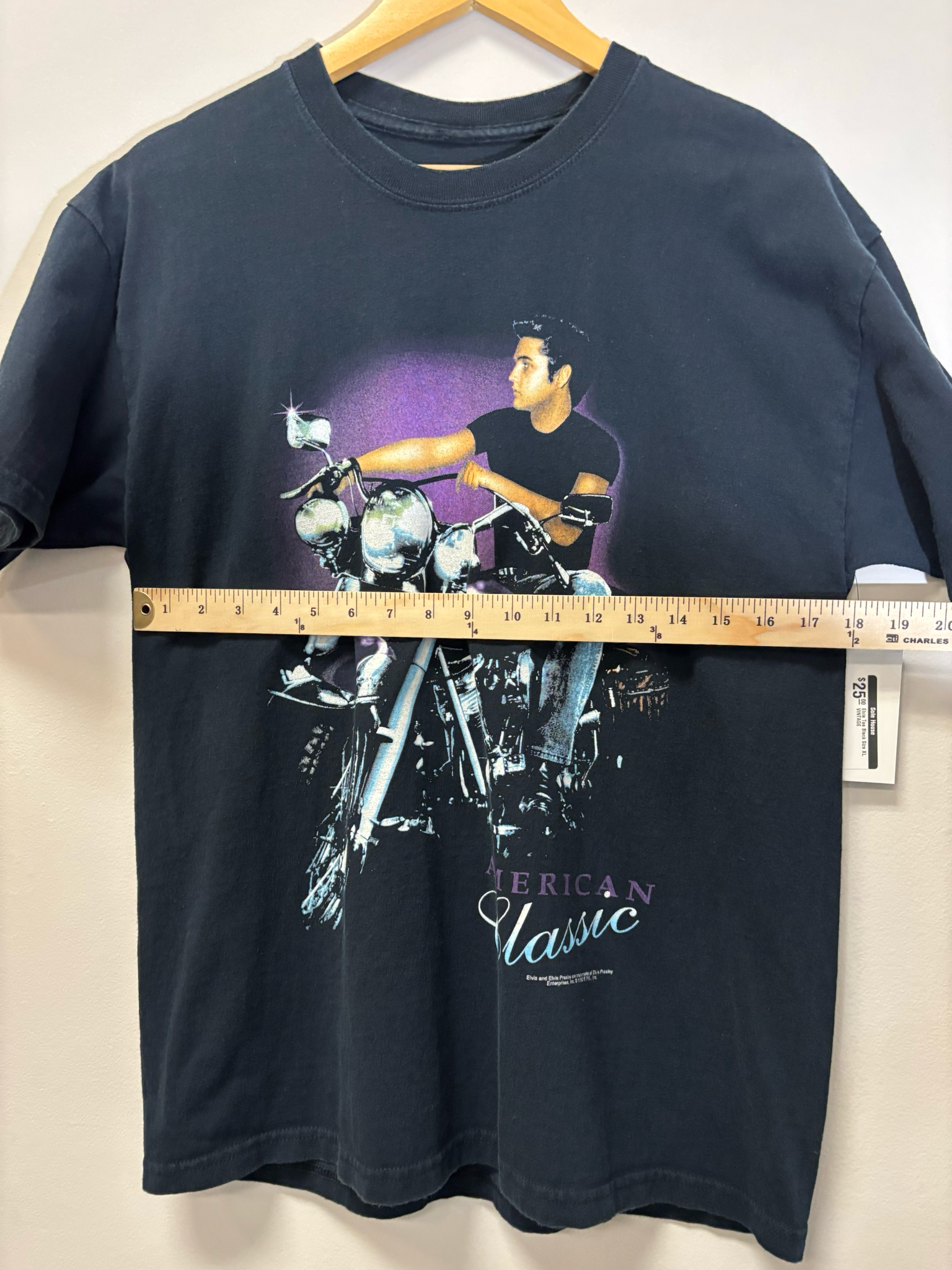 Elvis Tee Black Size XL Vintage