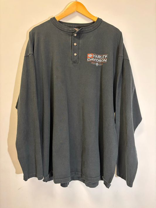 Harley Davidson Long Sleeve Black Size 3XL Vintage