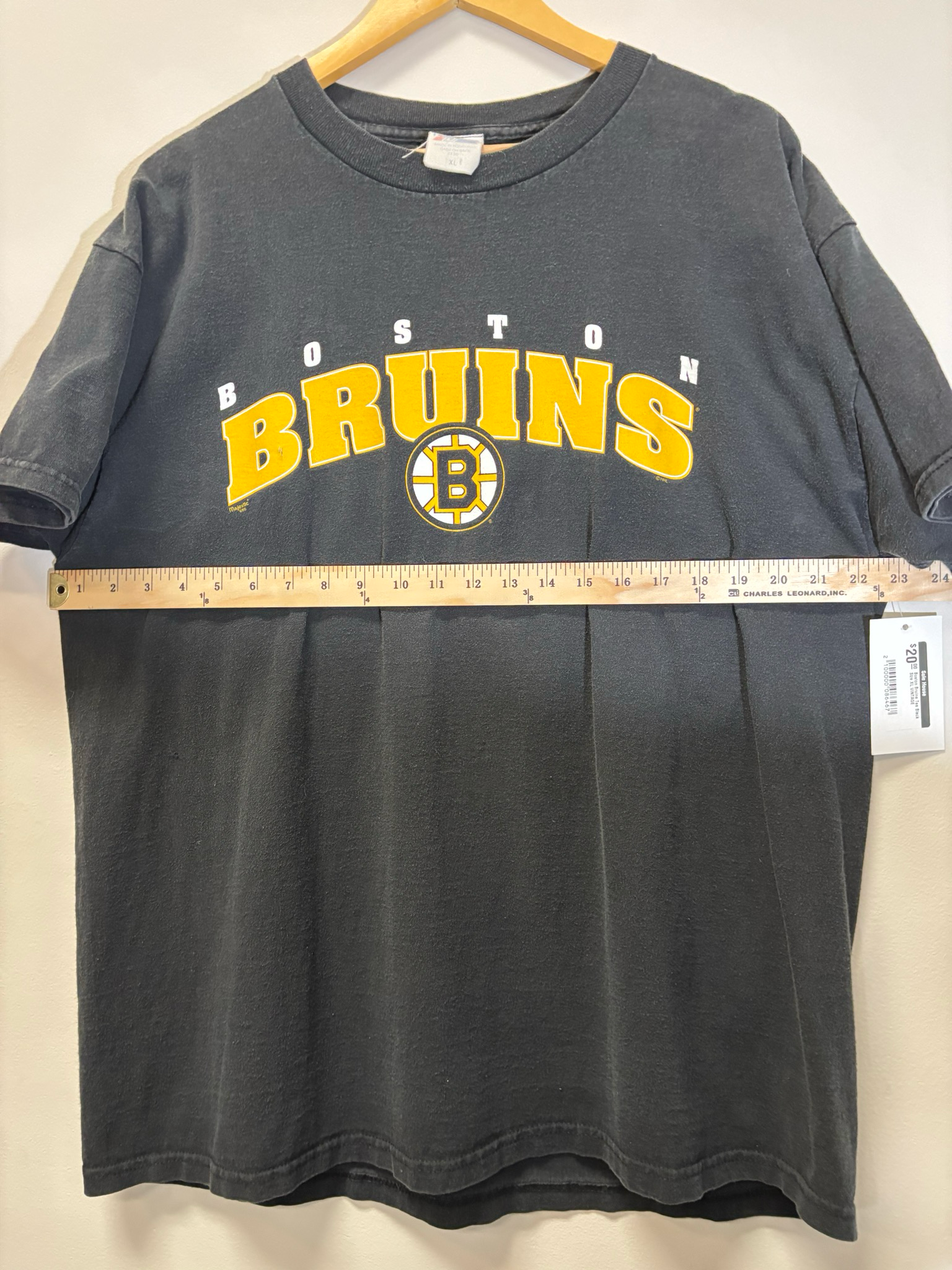 Boston Bruins Tee Black Size XL Vintage