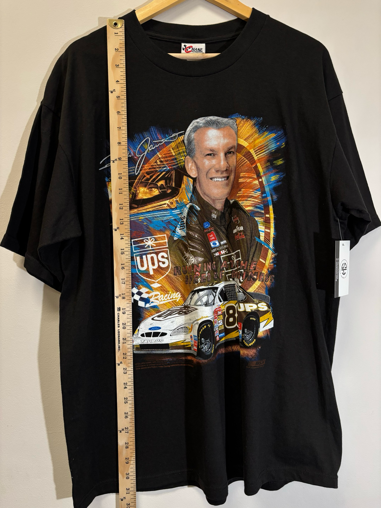 Dale Jarret UPS Racing Tee Black Size XL Vintage
