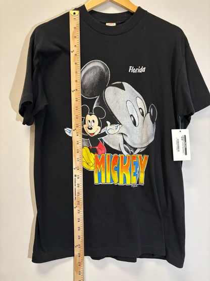 Disney Mickey Mouse Black Tee Size Large Vintage