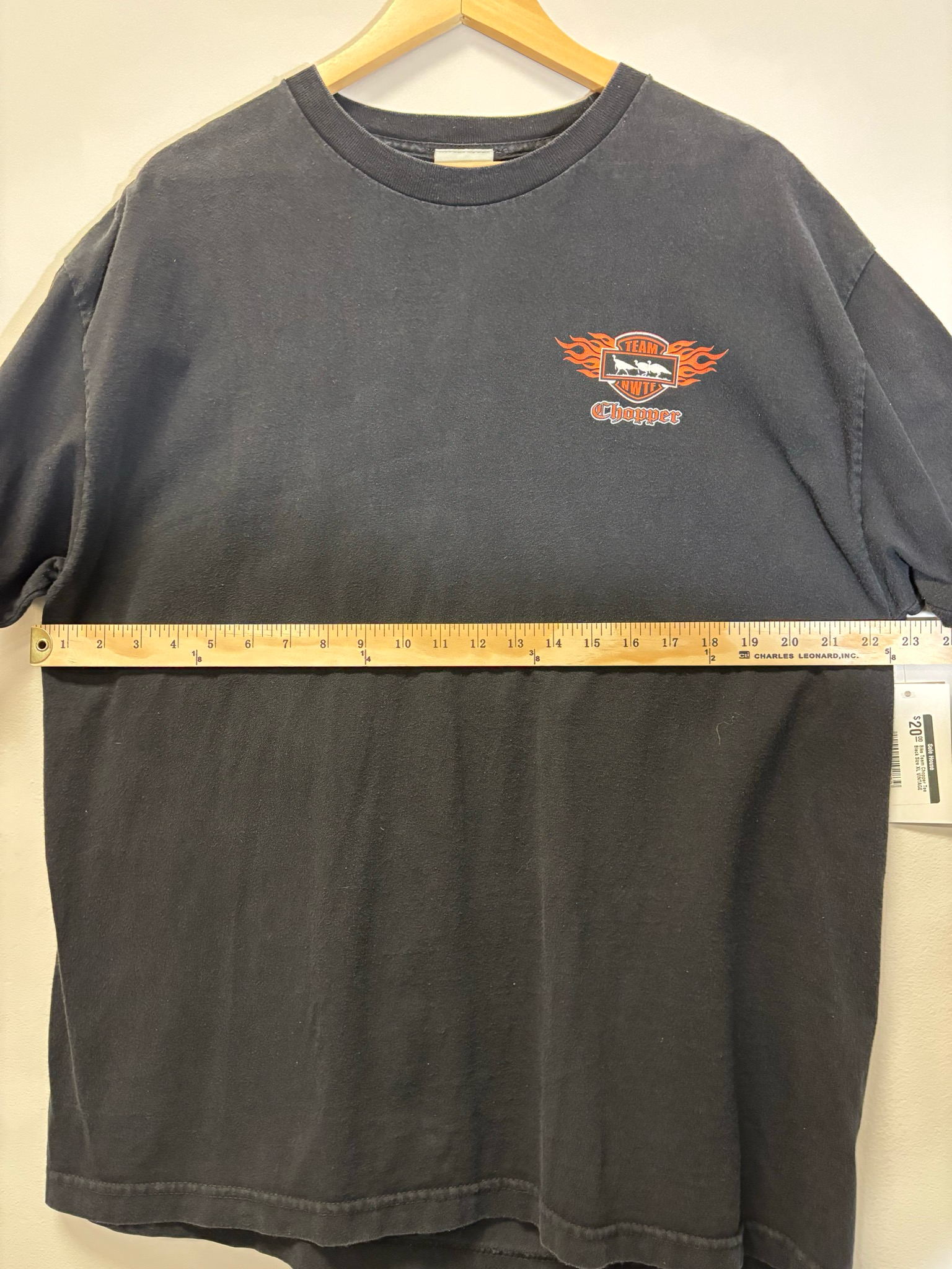 Bike Team Chopper Tee Black Size XL Vintage