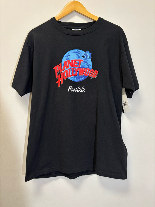 Planet Hollywood Honolulu Tee Black Size Large VINTGAGE