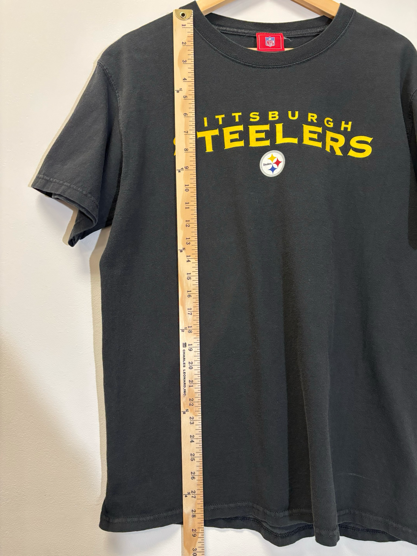 Pittsburgh Steelers Tee Black Size Medium Vintage