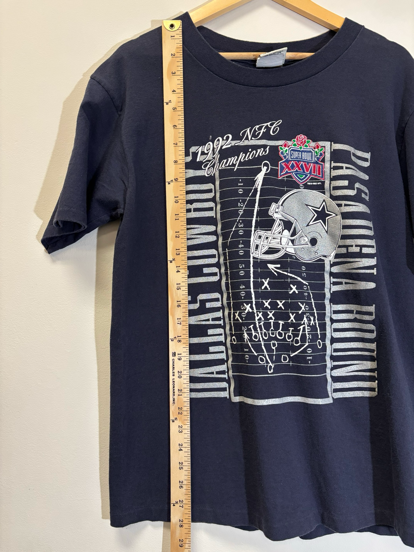 Dallas Cowboys 1995 Super Bowl Tee Navy Size Large Vintage