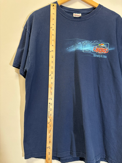 Daytona 500 Racing 2005 Tee Blue Size XL Vintage