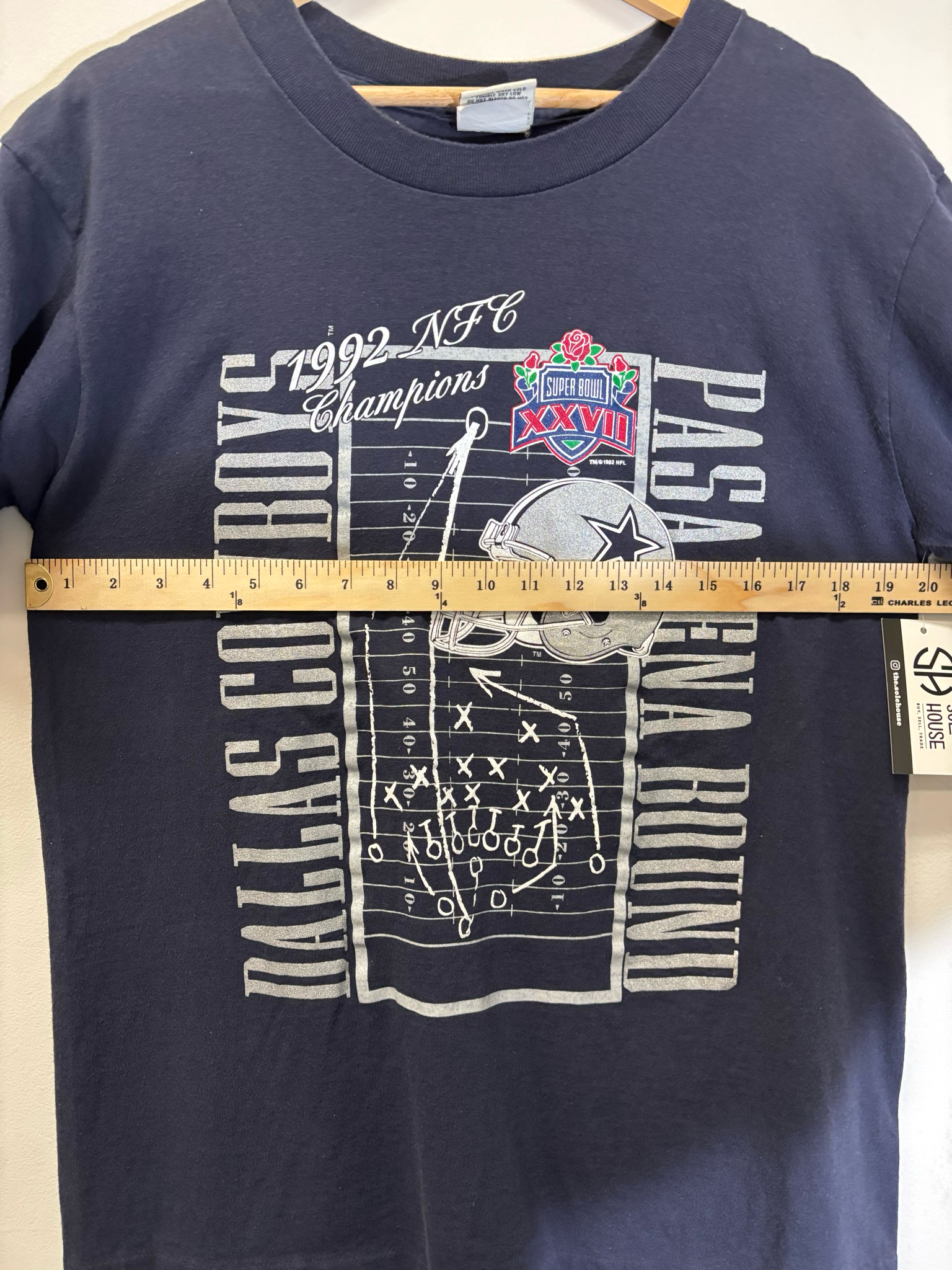 Dallas Cowboys 1995 Super Bowl Tee Navy Size Large Vintage