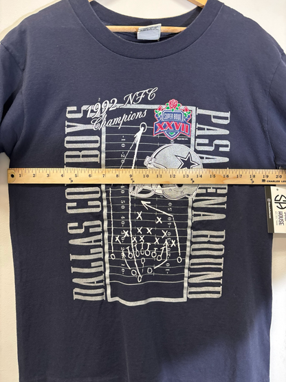 Dallas Cowboys 1995 Super Bowl Tee Navy Size Large Vintage