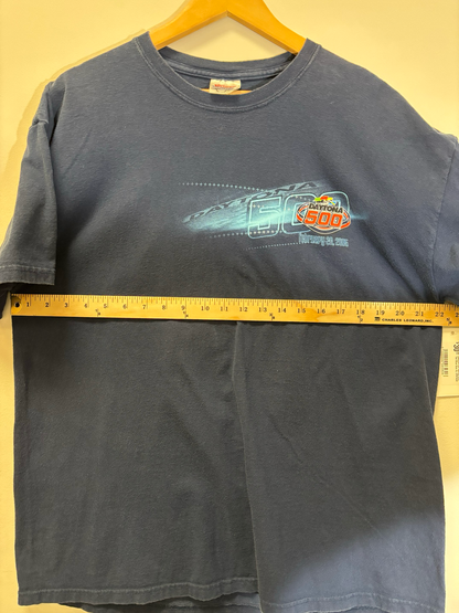 Daytona 500 Racing 2005 Tee Blue Size XL Vintage
