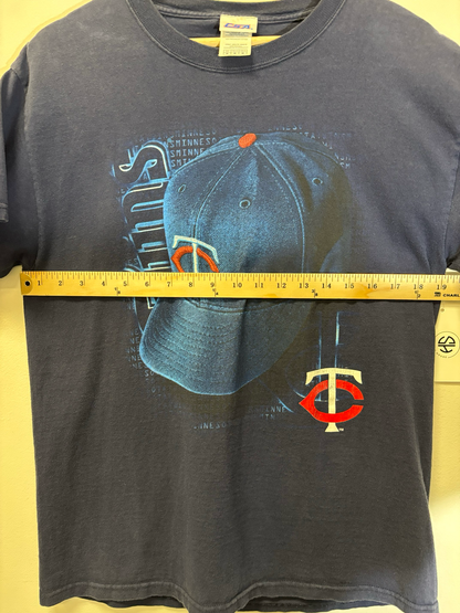 Minnesota Twins Tee Blue Size Medium Vintage