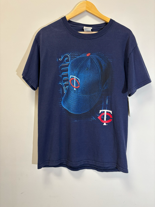 Minnesota Twins Tee Blue Size Medium Vintage
