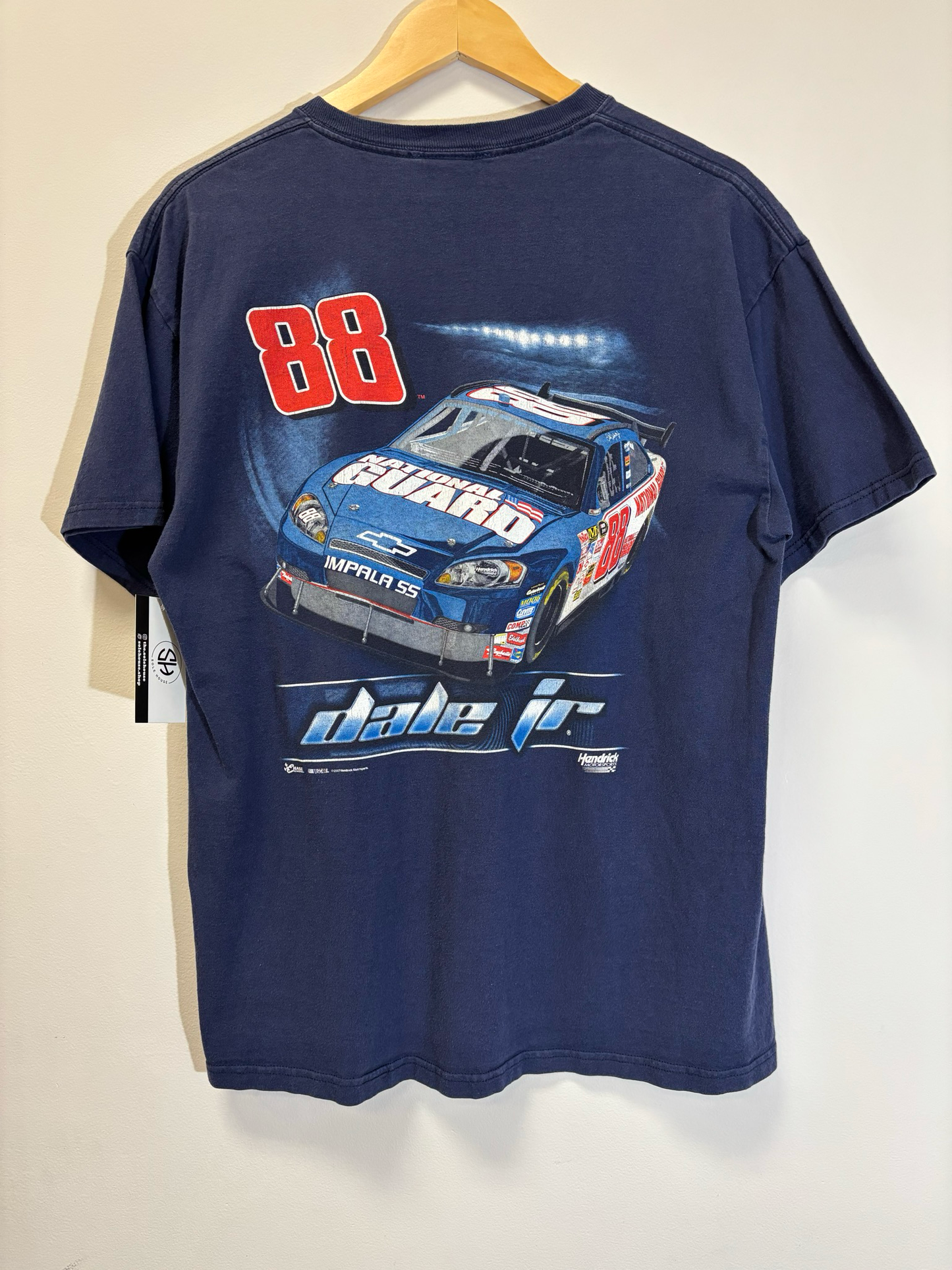 National Guard Dale Racing Tee Navy Size Large Vintage