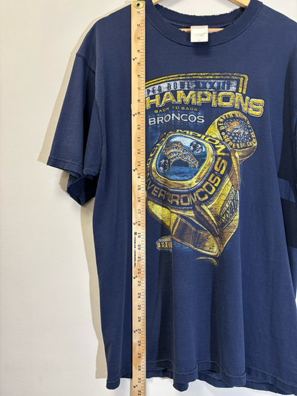Dever Broncos Back To Back Champs Size Large Vintage