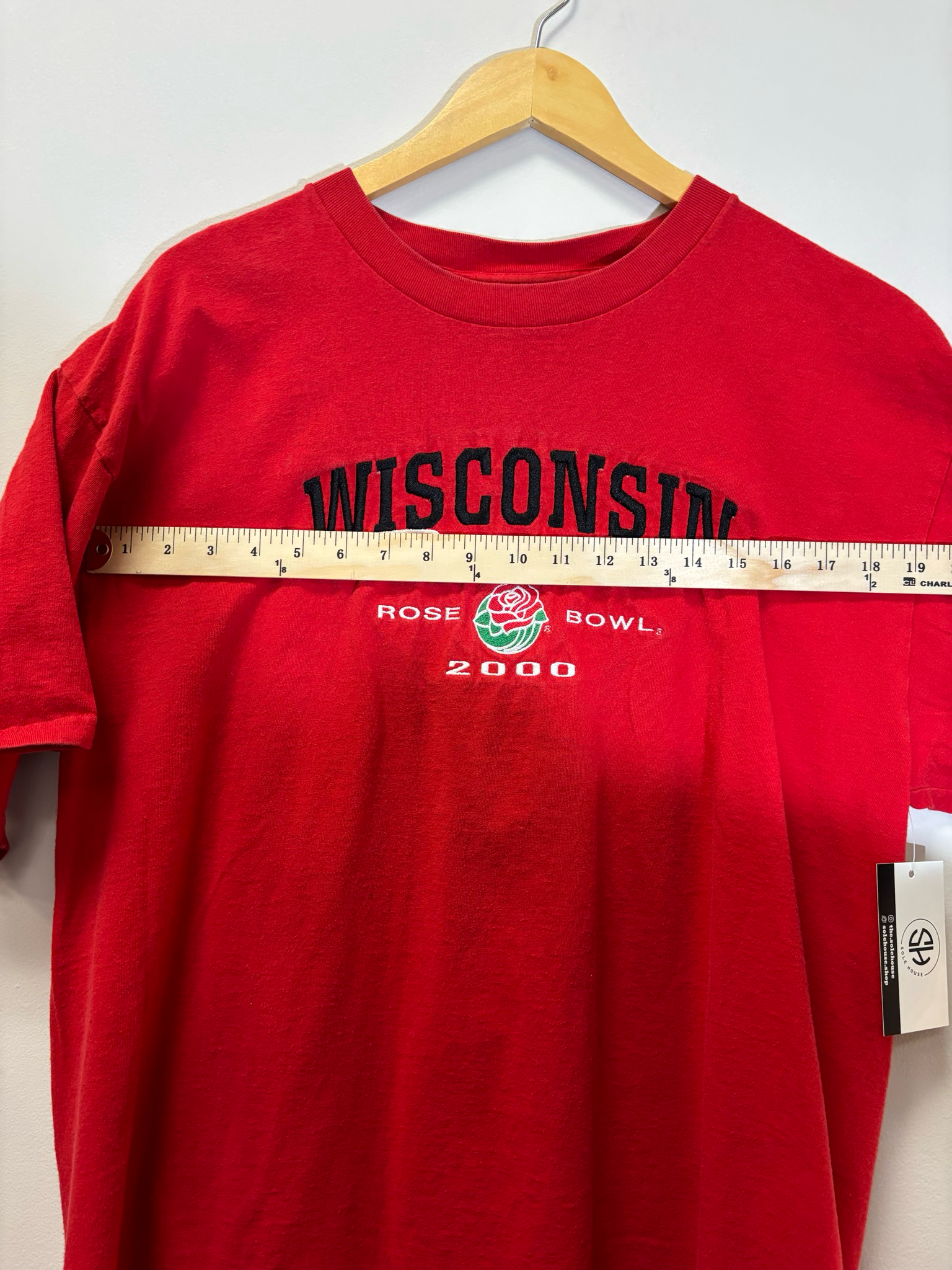 Wisconsin Badgers Rose Bowl Tee Red Size XL Vintage