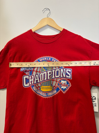Phillies 2008 World Series Tee Red Size Large Vintage