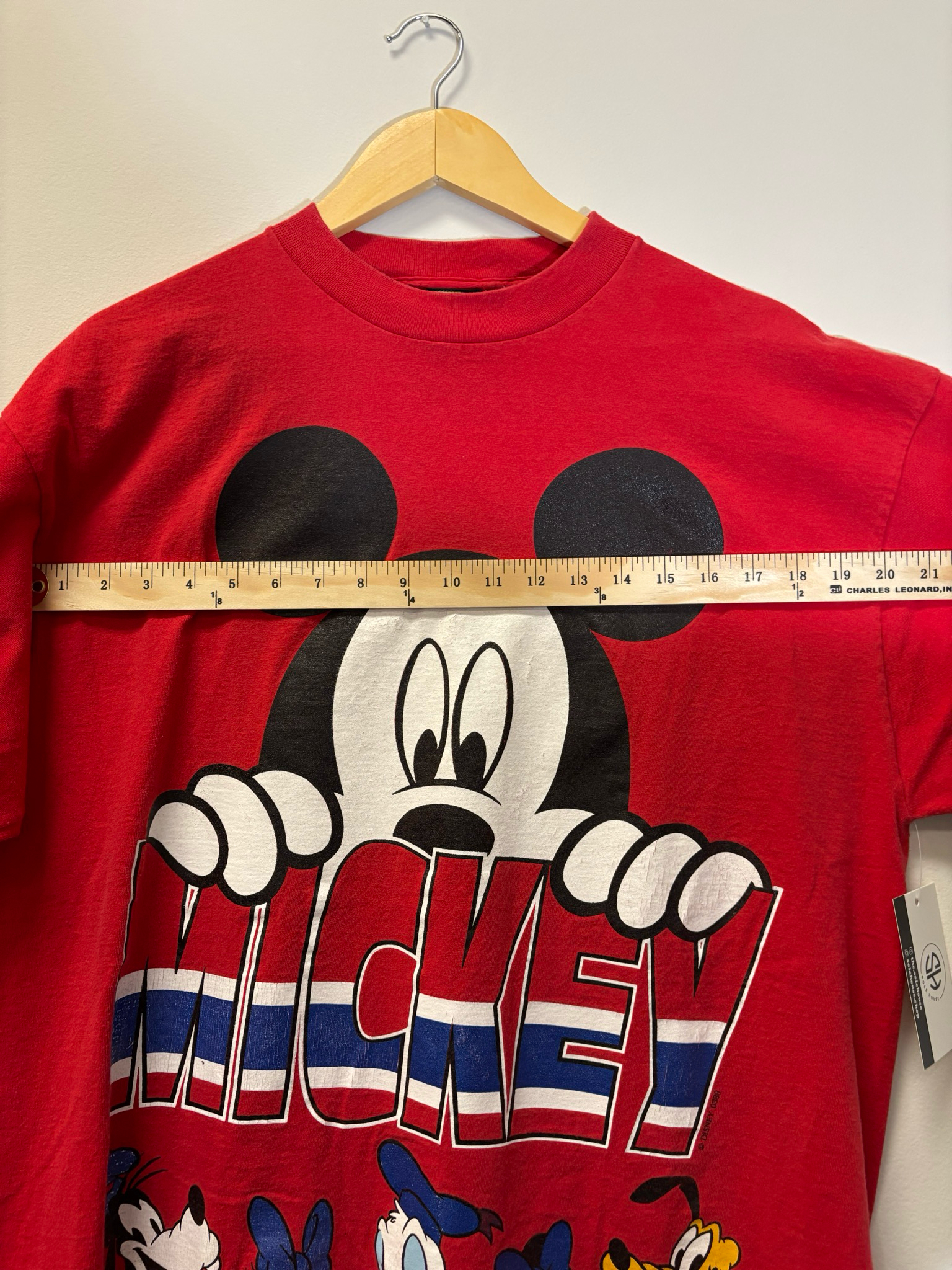 Mickey Mouse USA Tee Red Size XL Vintage