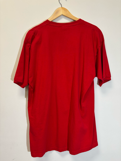 New England Patriots Reebok Tee Red Size Large Vintage