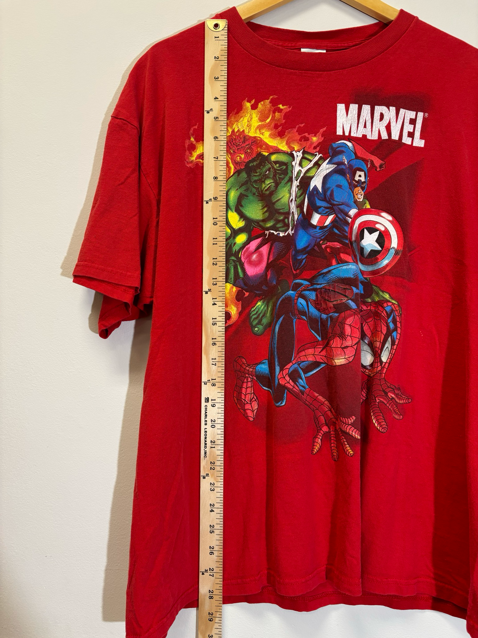 Marvel Delta Tee Red Size XL Vintage