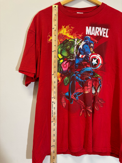 Marvel Delta Tee Red Size XL Vintage