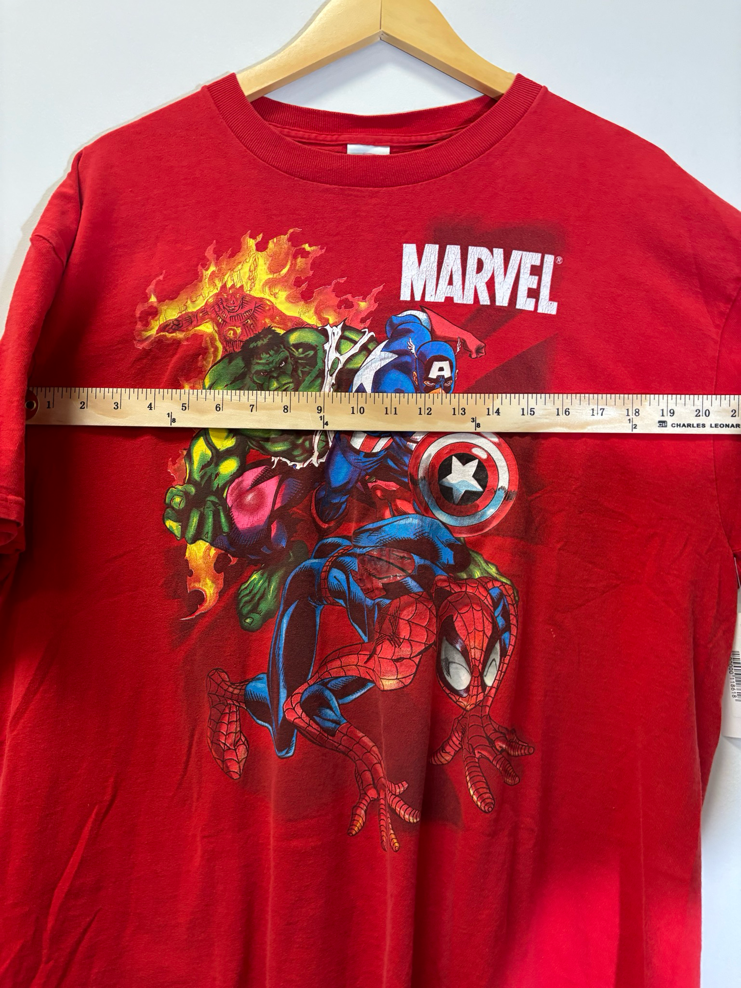 Marvel Delta Tee Red Size XL Vintage