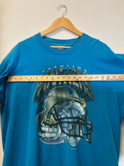 Carolina Panthers Salem Helmet Tee Blue Size XL Vintage