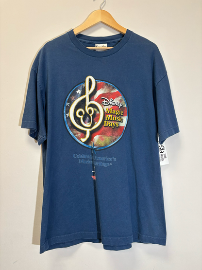 Disney Magic Music Days Tee Blue Size XL Vintage
