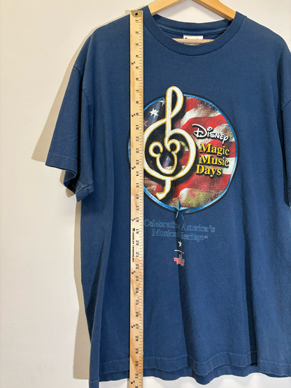 Disney Magic Music Days Tee Blue Size XL Vintage
