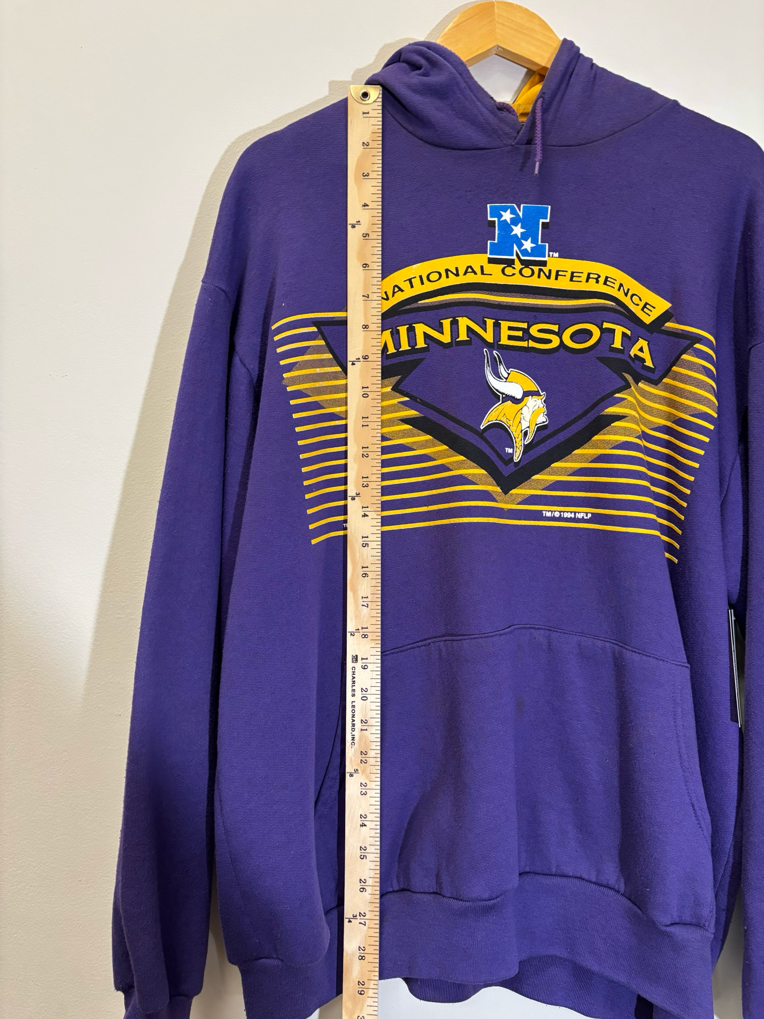 Minnesota Vikings Hoodie Purple Size XL Vintage