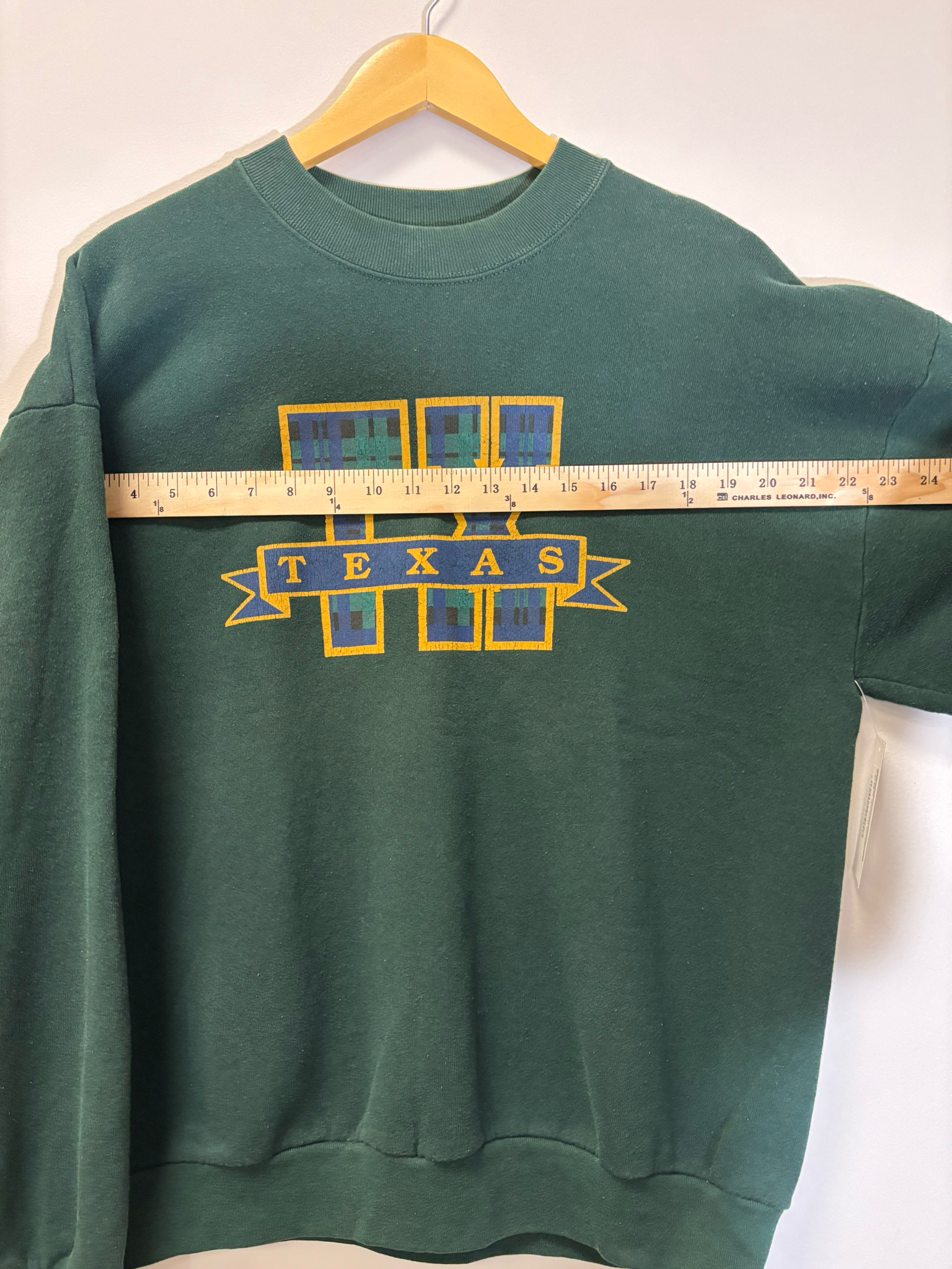 Texas Green Navy Crew Neck Size XL Vintage