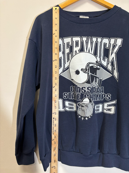Berwick Football 1995 Crew Neck Navy Size XL Vintage
