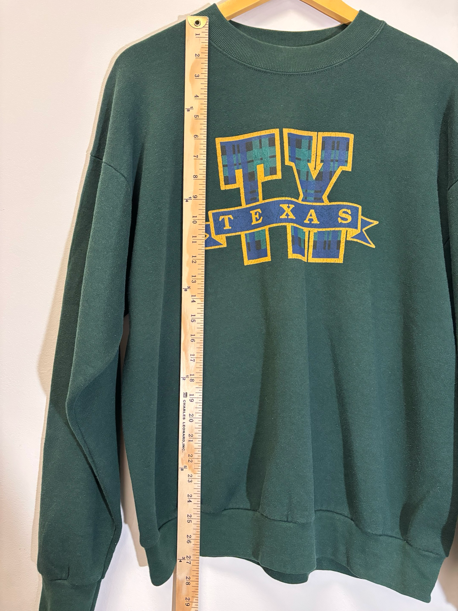 Texas Green Navy Crew Neck Size XL Vintage