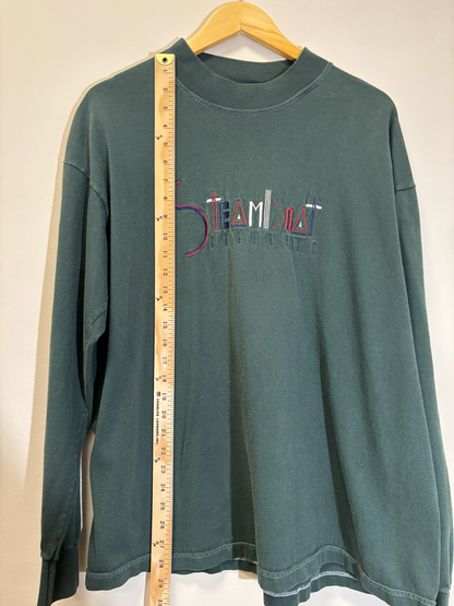 Steamboat Green Long Sleeve Tee Size XL Vintage