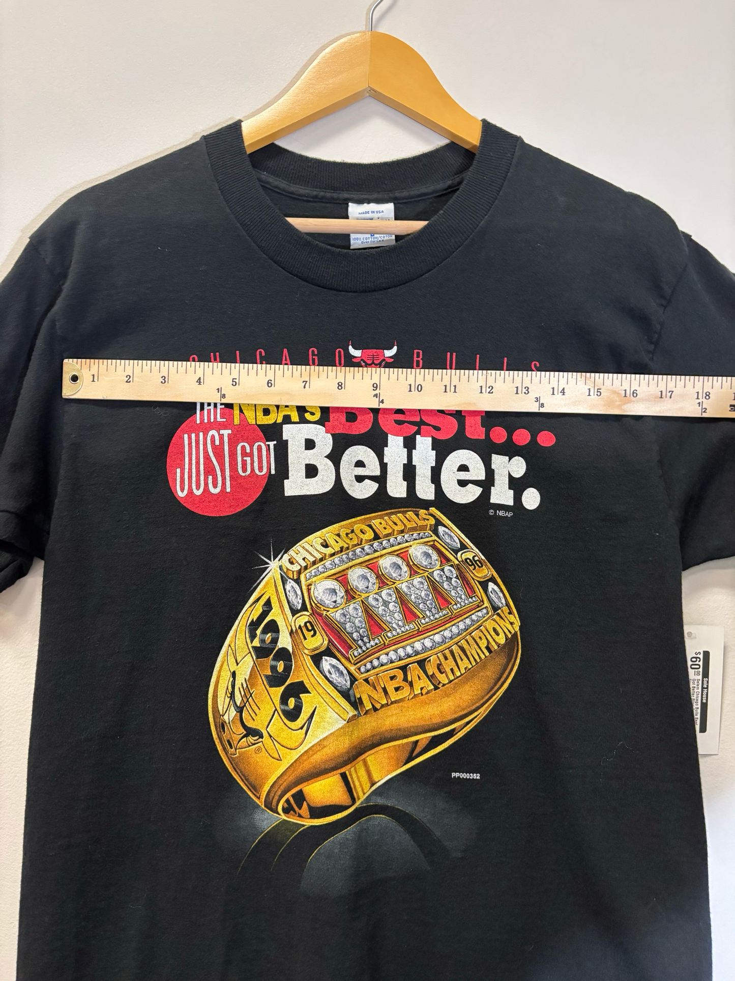 Salem Chicago Bulls Best Got Better Ring Tee Black Size Medium Vintage
