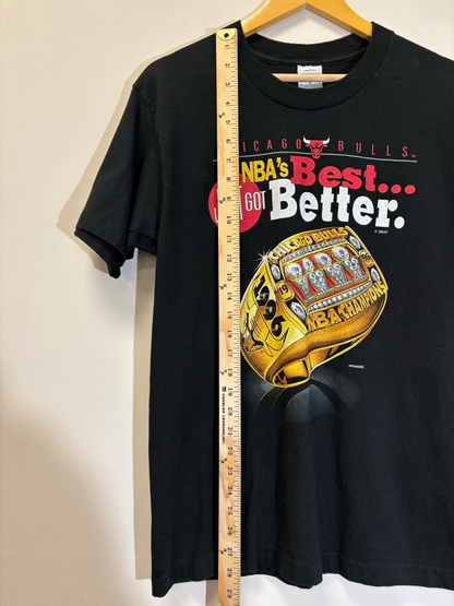 Salem Chicago Bulls Best Got Better Ring Tee Black Size Medium Vintage