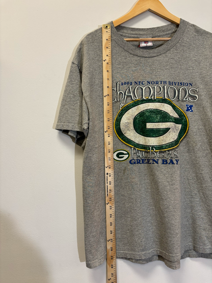 Packers 2002 NFC Champs Tee Grey Size XL Vintage