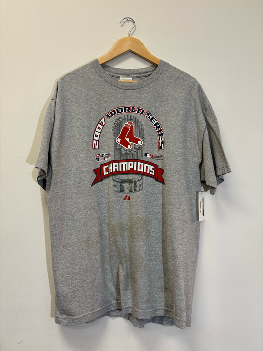 Red Sox 2007 World Series Tee Grey Size XL Vintage