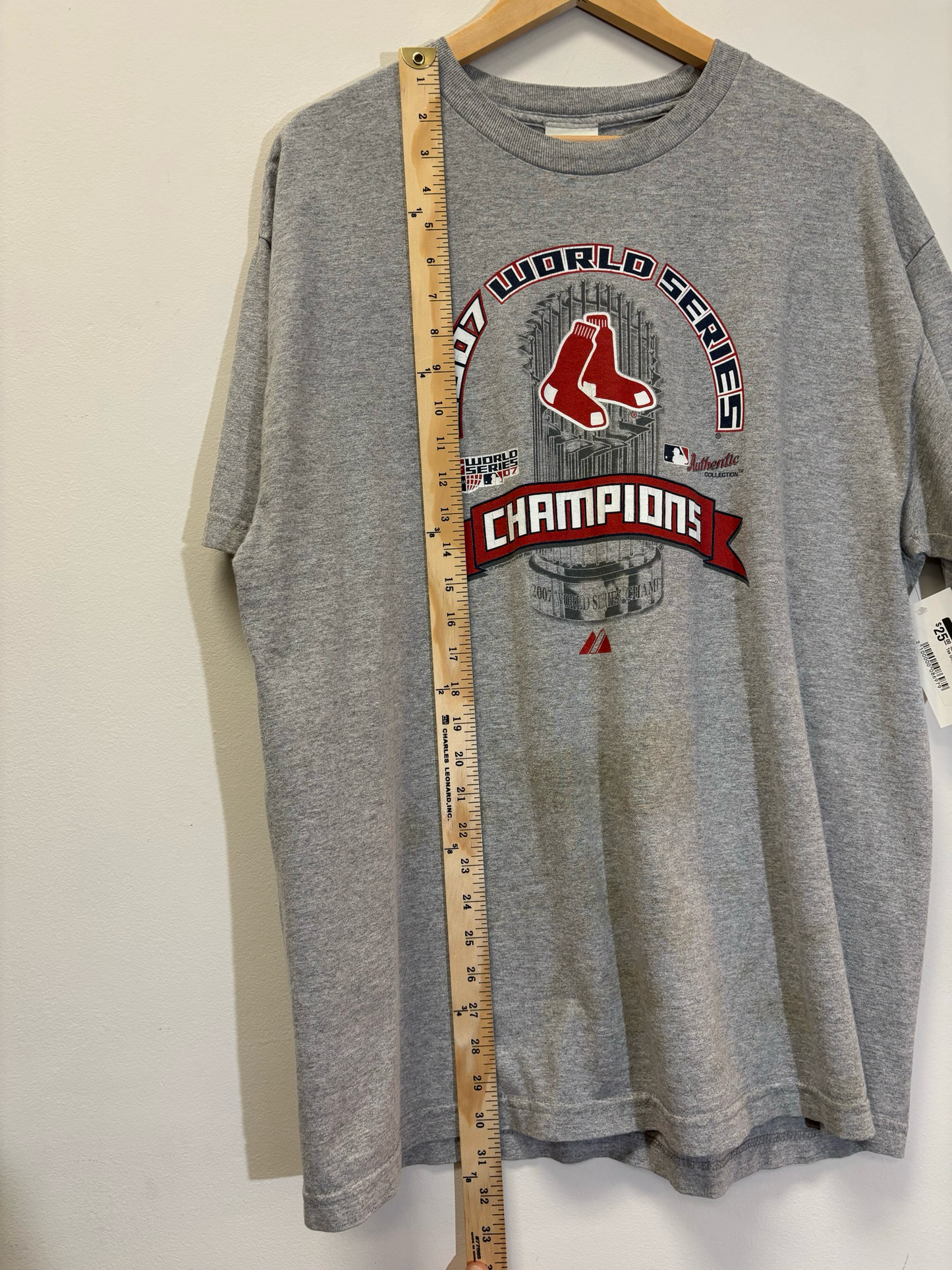 Red Sox 2007 World Series Tee Grey Size XL Vintage