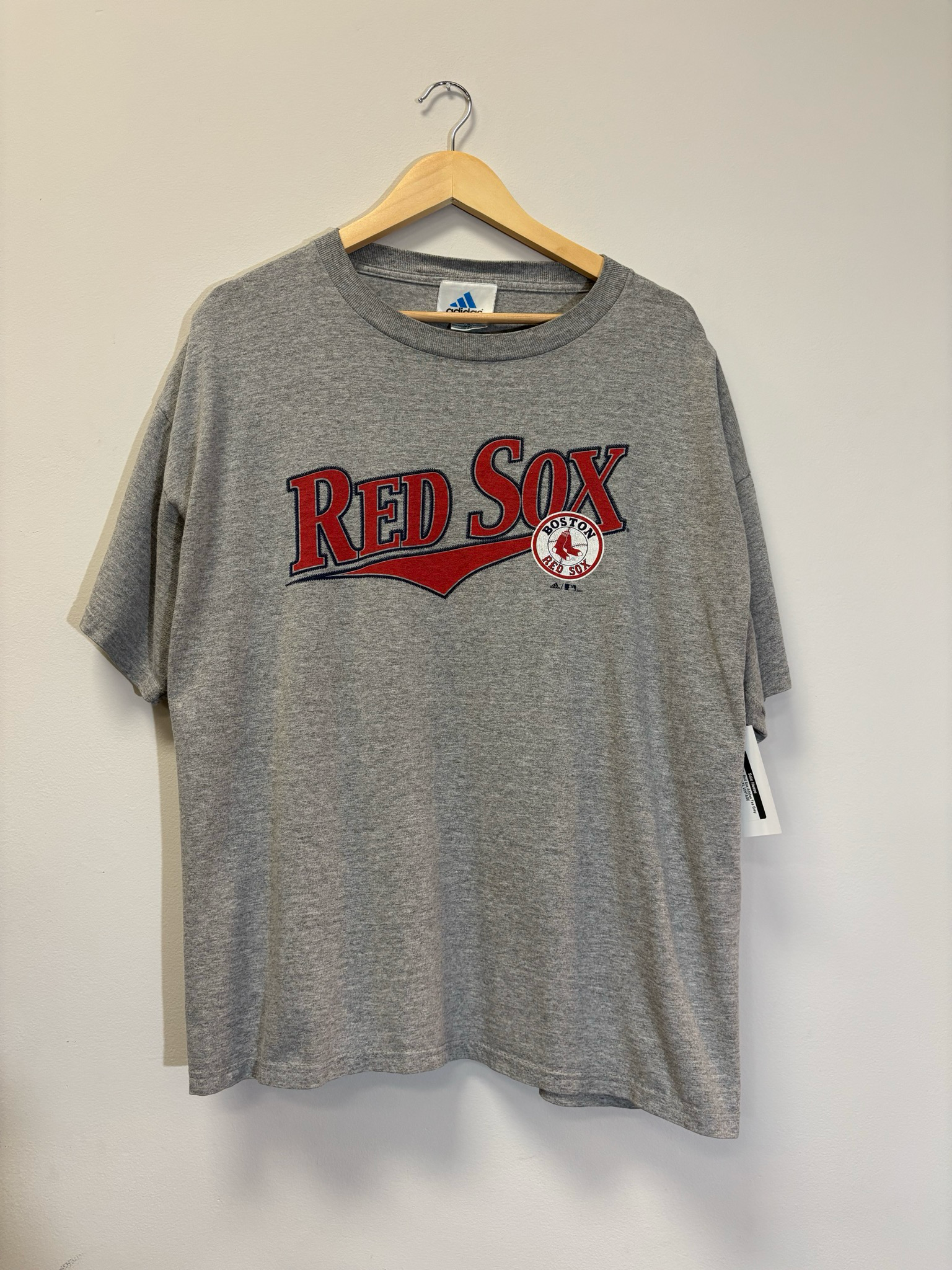 Red Sox Adidas Tee Grey Size XL Vintage
