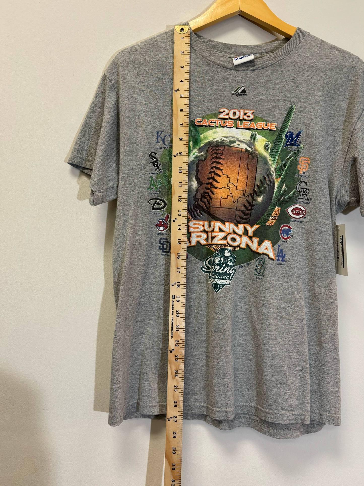 MLB Sunny Arizona Tee Grey Size Medium Vintage
