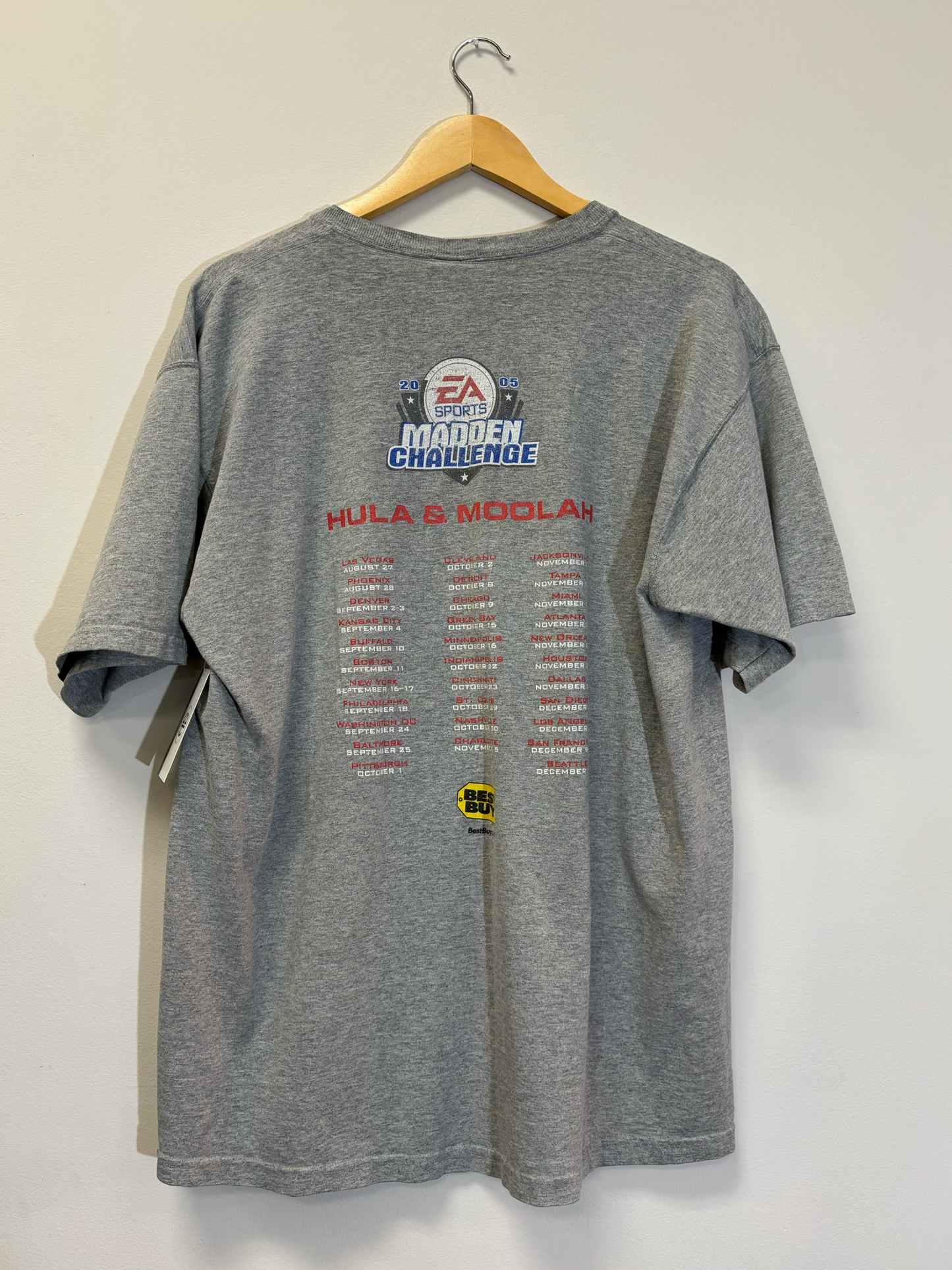 Madden Challenge 2005 Tee Grey Size XL Vintage