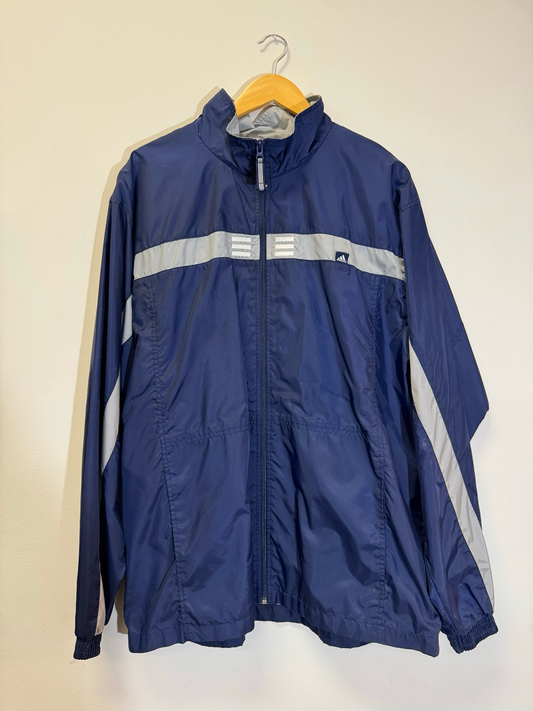 Adidas Track Jacket Navy Size Large Vintage
